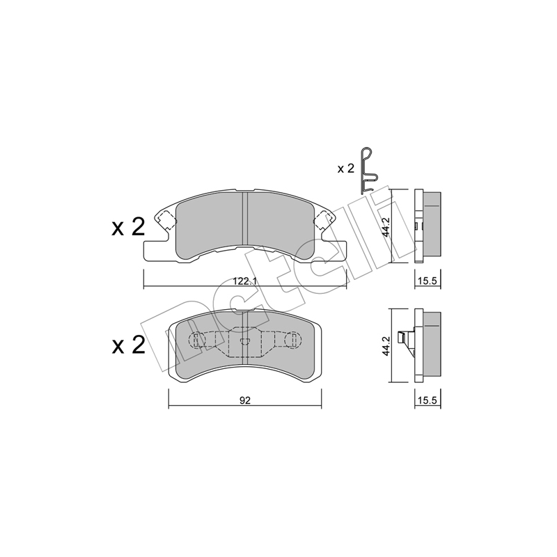 Pastiglie freno asse anteriore - METELLI