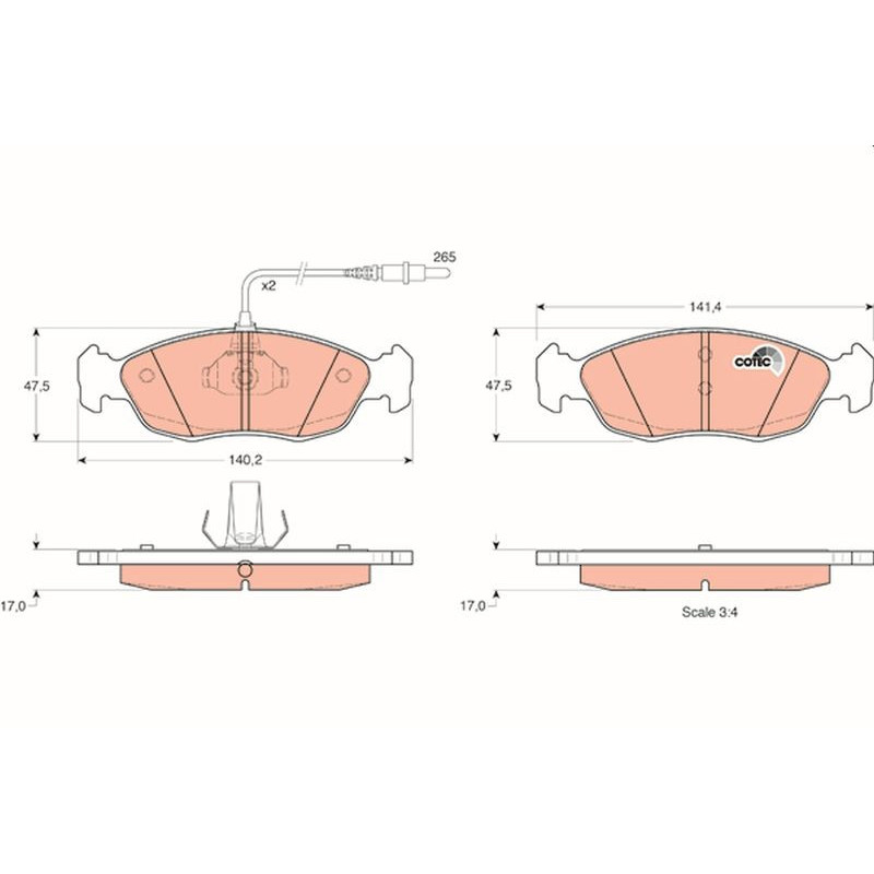 Pastiglie freno asse anteriore - TRW