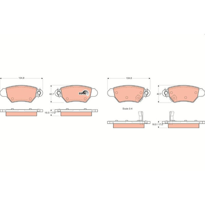 Pastiglie freno asse posteriore - TRW