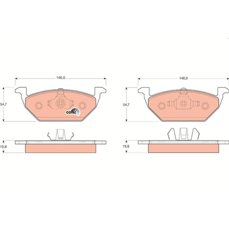 Pastiglie freno asse anteriore - TRW