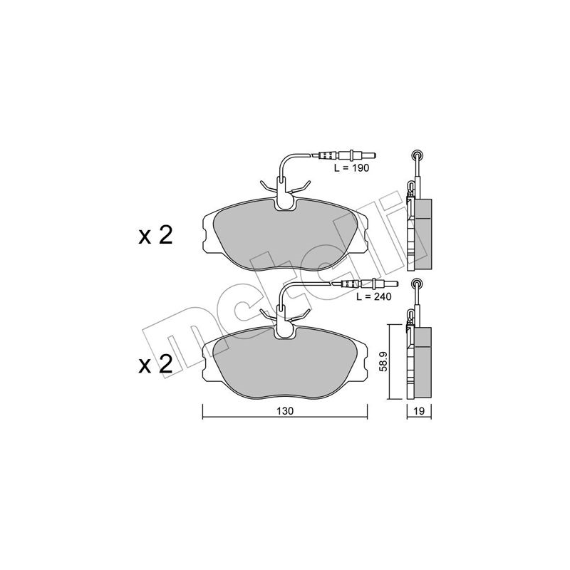 Pastiglie freno asse anteriore - METELLI