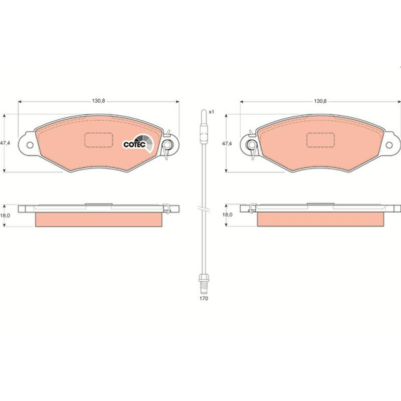 Pastiglie freno asse anteriore - TRW