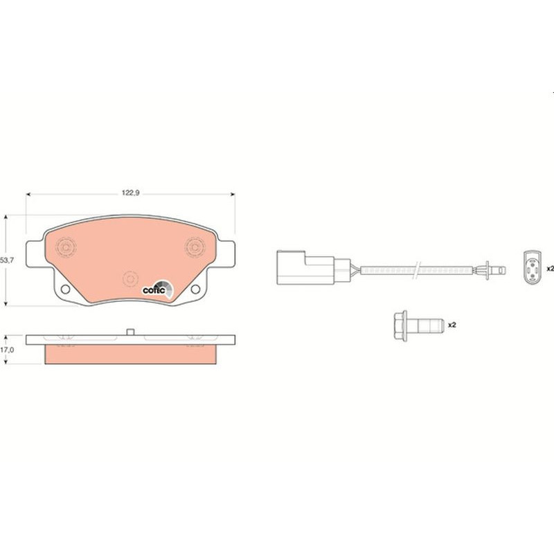 Pastiglie freno asse posteriore - TRW