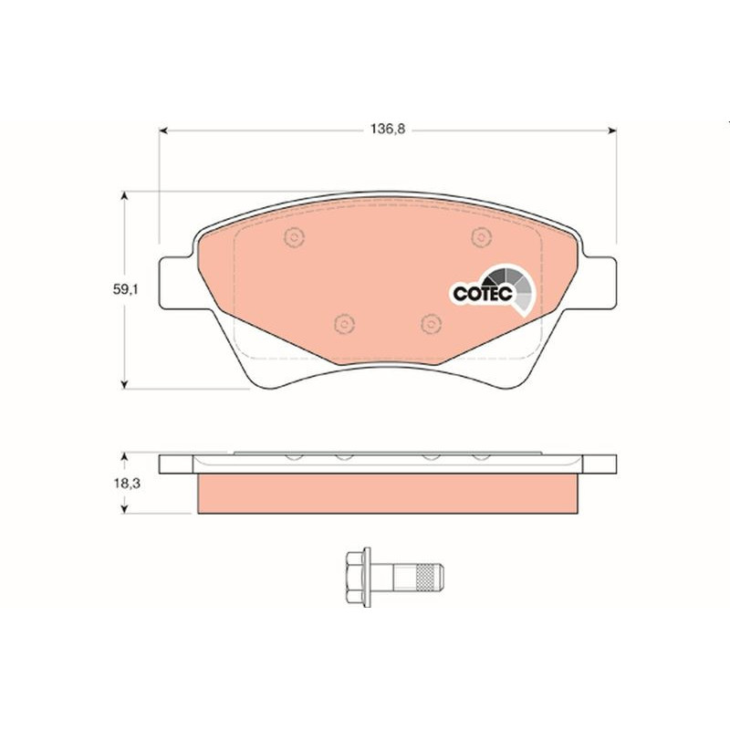 Pastiglie freno asse anteriore - TRW