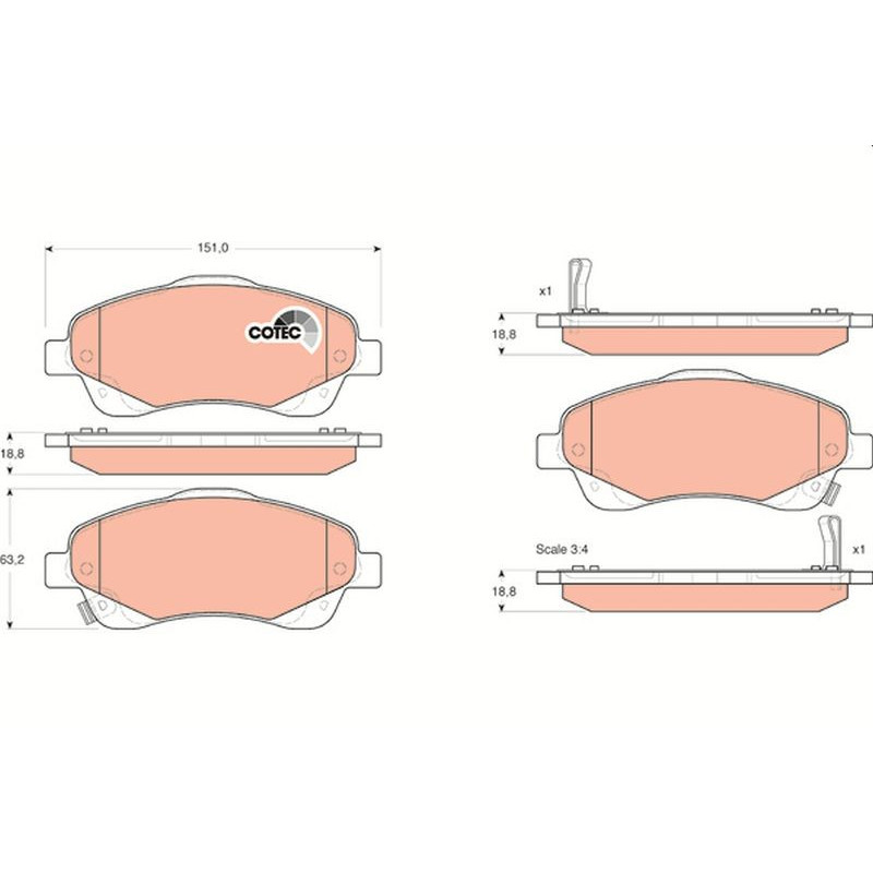 Pastiglie freno asse anteriore - TRW