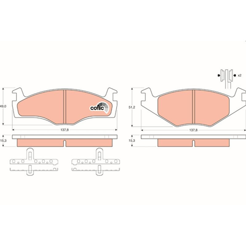 Pastiglie freno asse anteriore - TRW