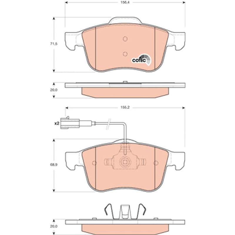 Pastiglie freno asse anteriore - TRW