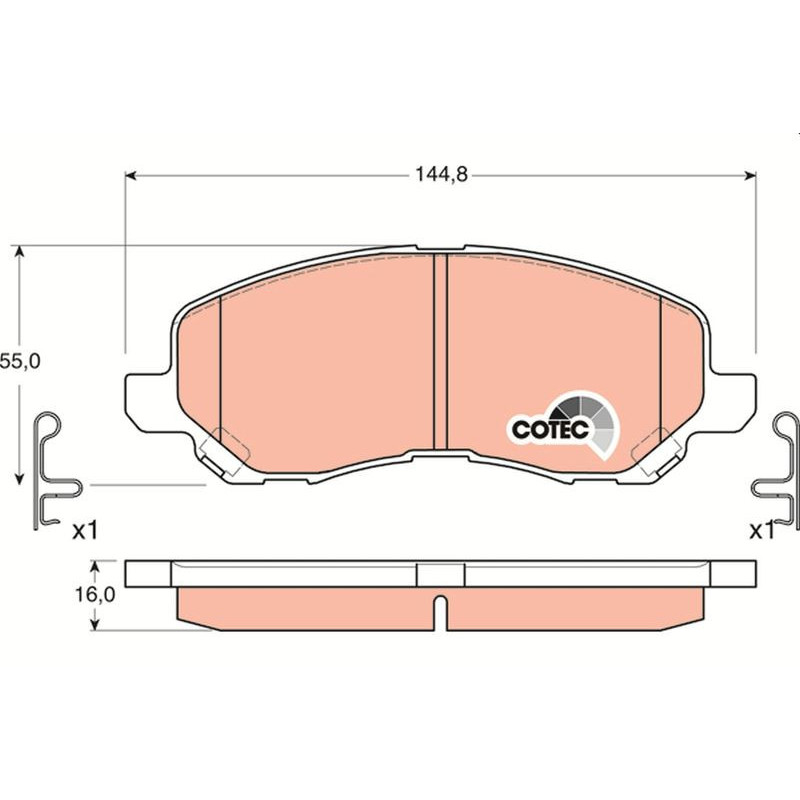 Pastiglie freno asse anteriore - TRW