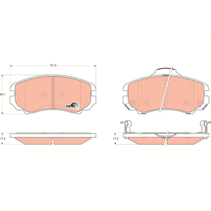 Pastiglie freno asse anteriore - TRW