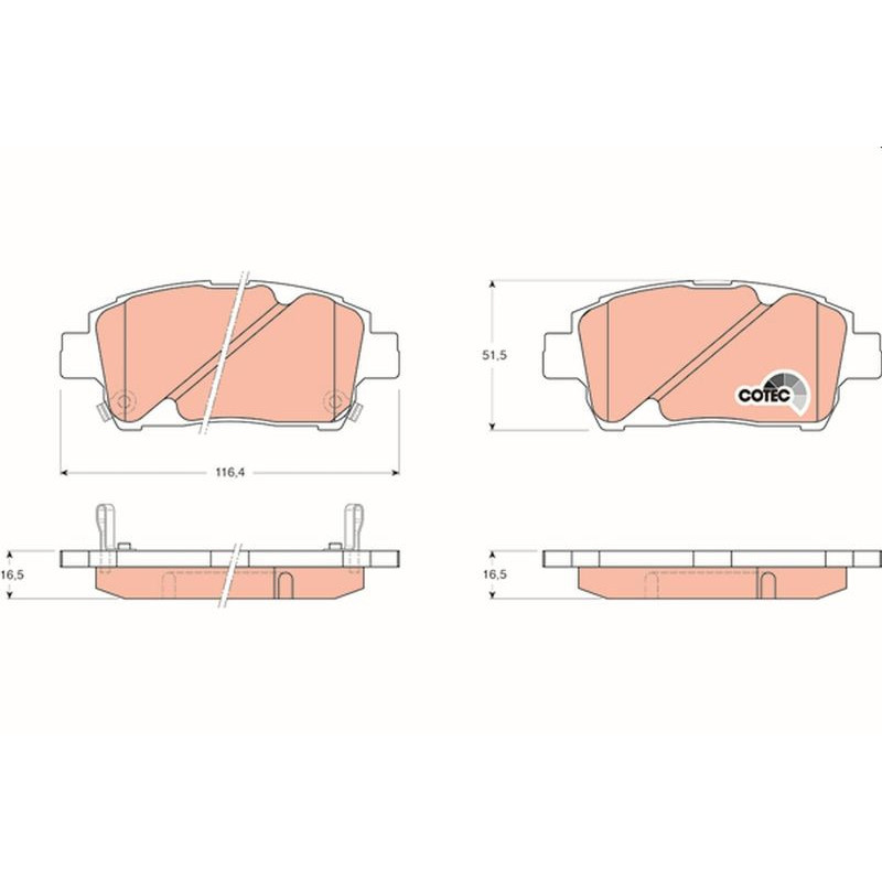 Pastiglie freno asse anteriore - TRW