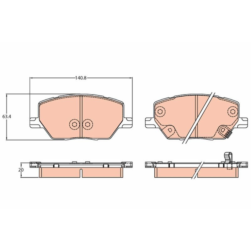 Pastiglie freno asse posteriore - TRW