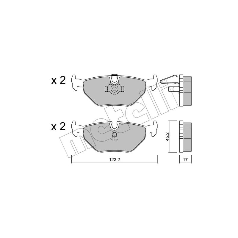 Pastiglie freno asse posteriore - METELLI