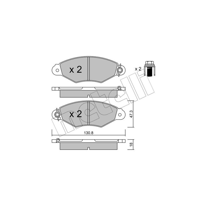 Pastiglie freno asse anteriore - METELLI
