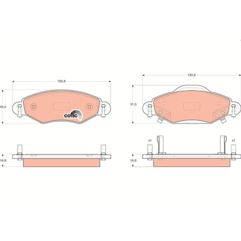 Pastiglie freno asse anteriore - TRW