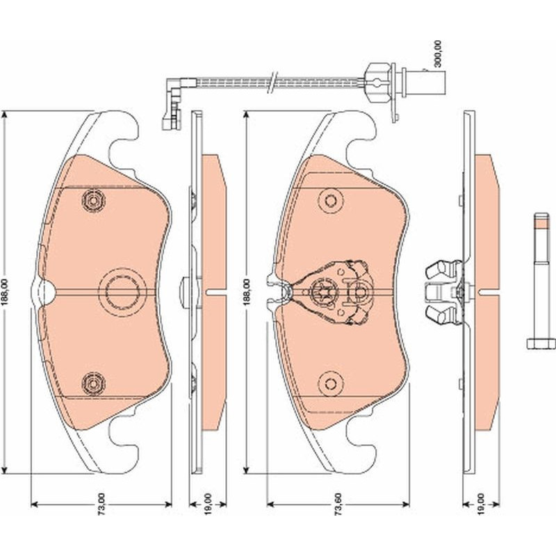 Pastiglie freno asse anteriore - TRW
