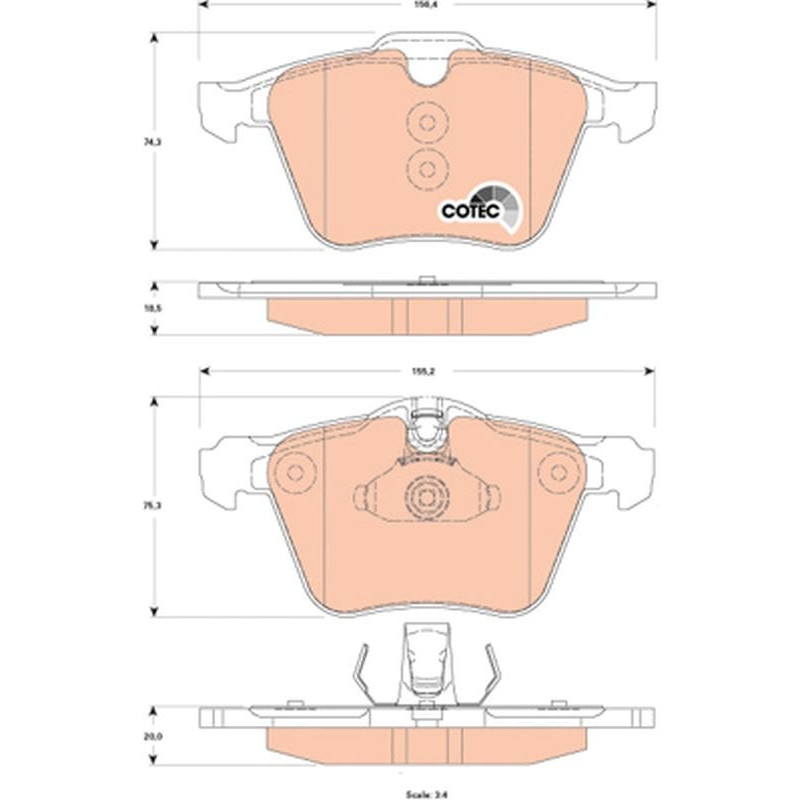 Pastiglie freno asse anteriore - TRW