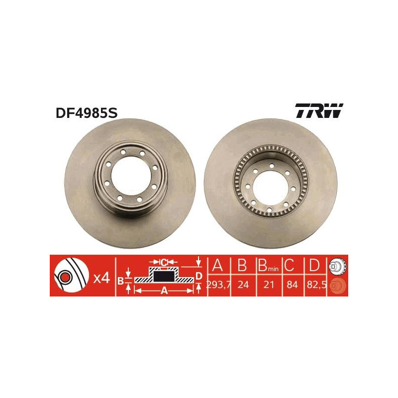 Disco freno asse posteriore - TRW