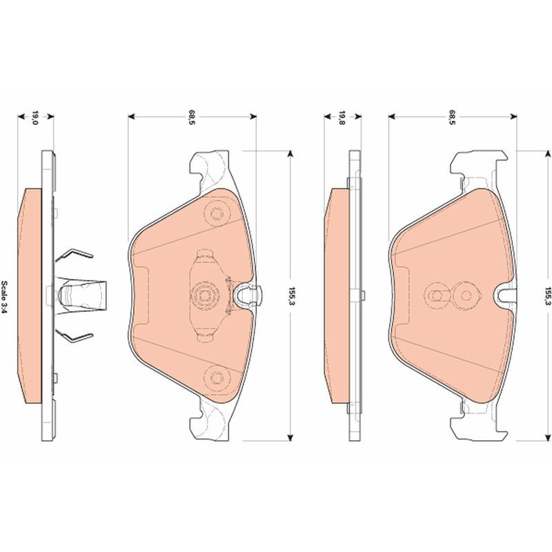 Pastiglie freno asse anteriore - TRW