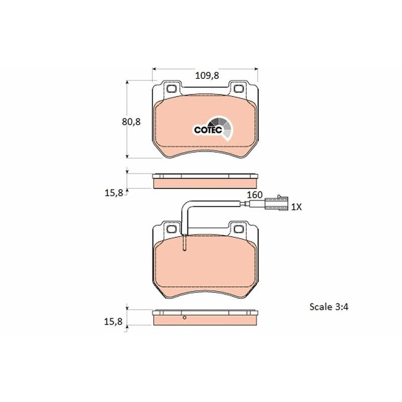 Pastiglie freno asse anteriore - TRW