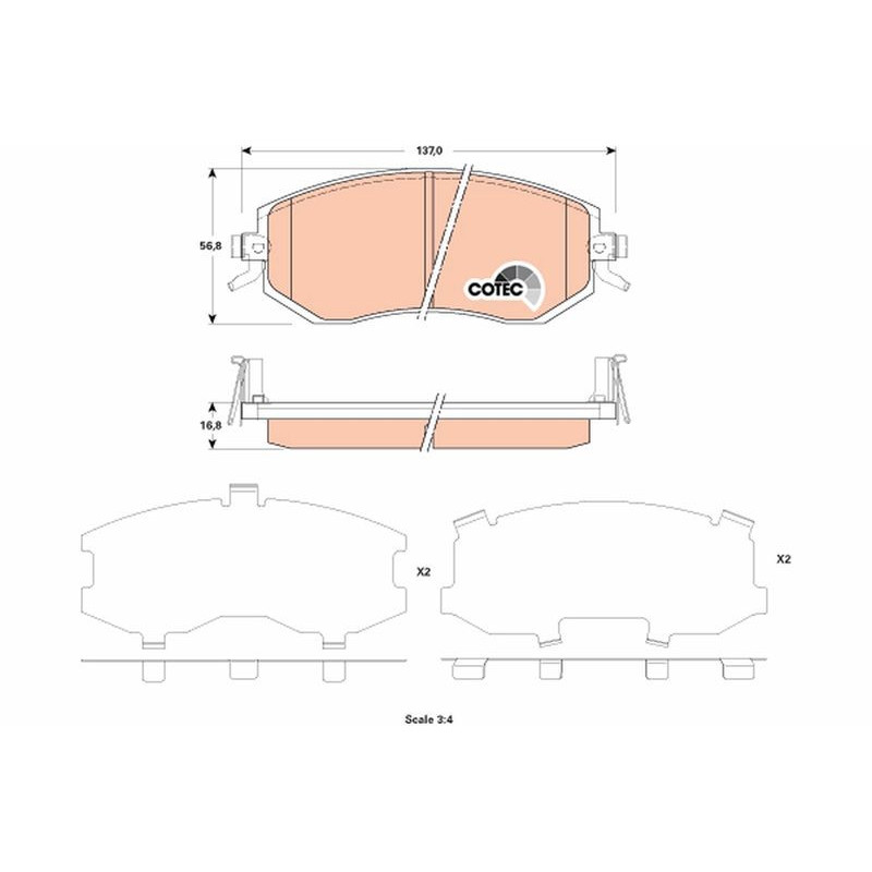 Pastiglie freno asse anteriore - TRW