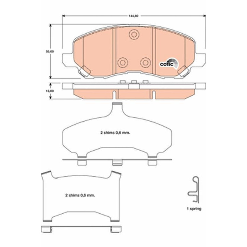 Pastiglie freno asse anteriore - TRW