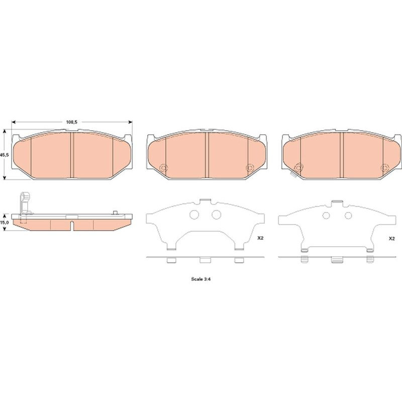 Pastiglie freno asse posteriore - TRW