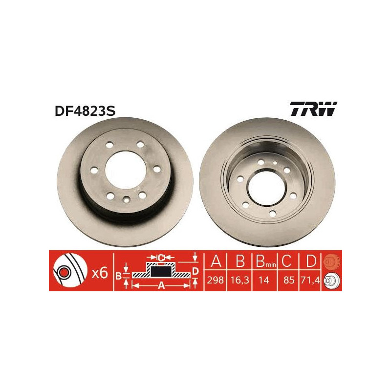 Disco freno asse posteriore - TRW