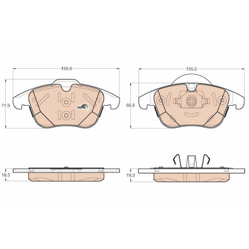 Pastiglie freno asse anteriore - TRW