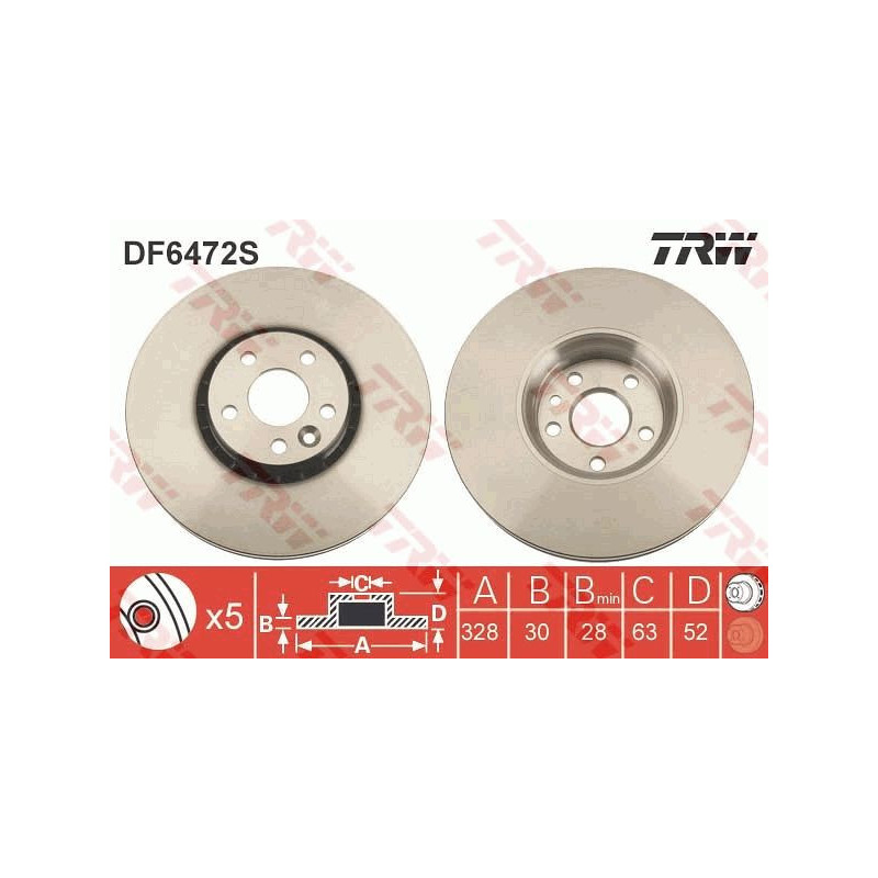 Disco freno asse anteriore - TRW