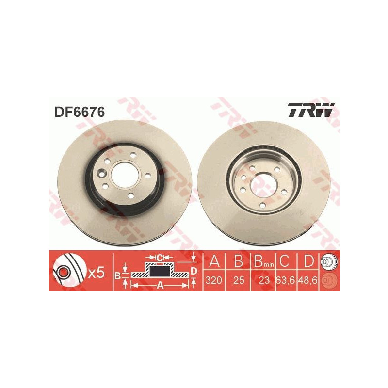 Disco freno asse anteriore - TRW