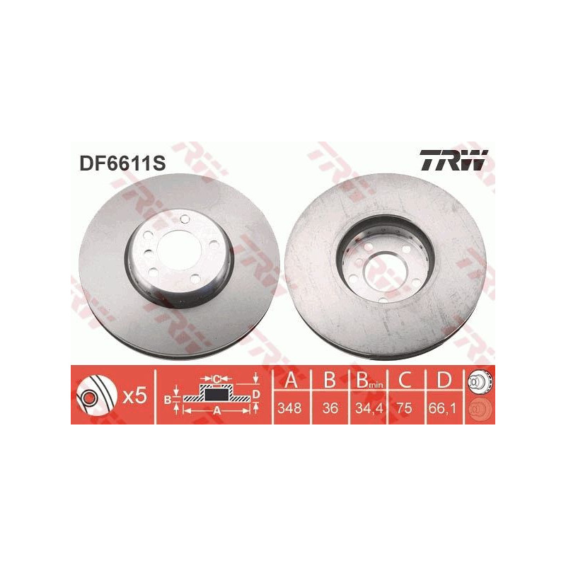Disco freno asse anteriore - TRW