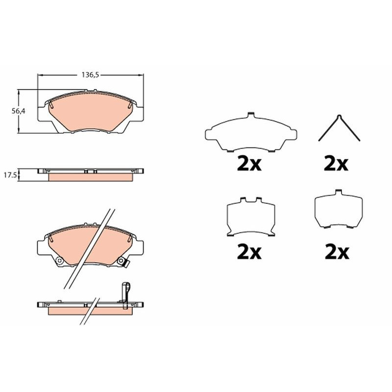 Pastiglie freno asse anteriore - TRW