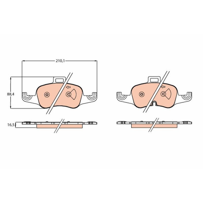 Pastiglie freno asse anteriore - TRW