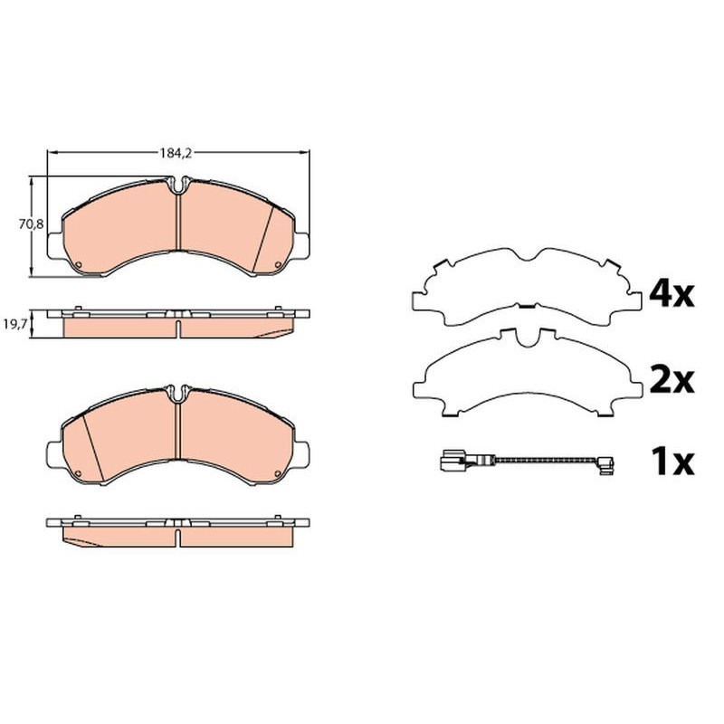 Pastiglie freno asse anteriore - TRW
