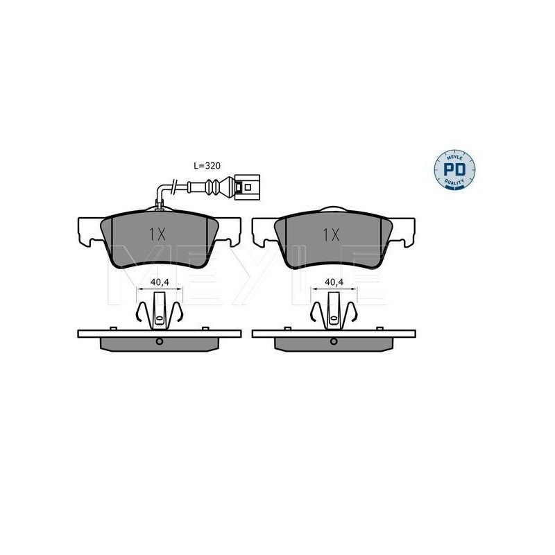 Pastiglie freno asse posteriore - MEYLE