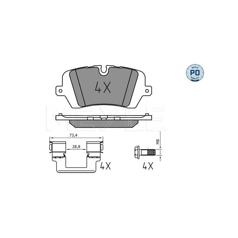 Pastiglie freno asse posteriore - MEYLE