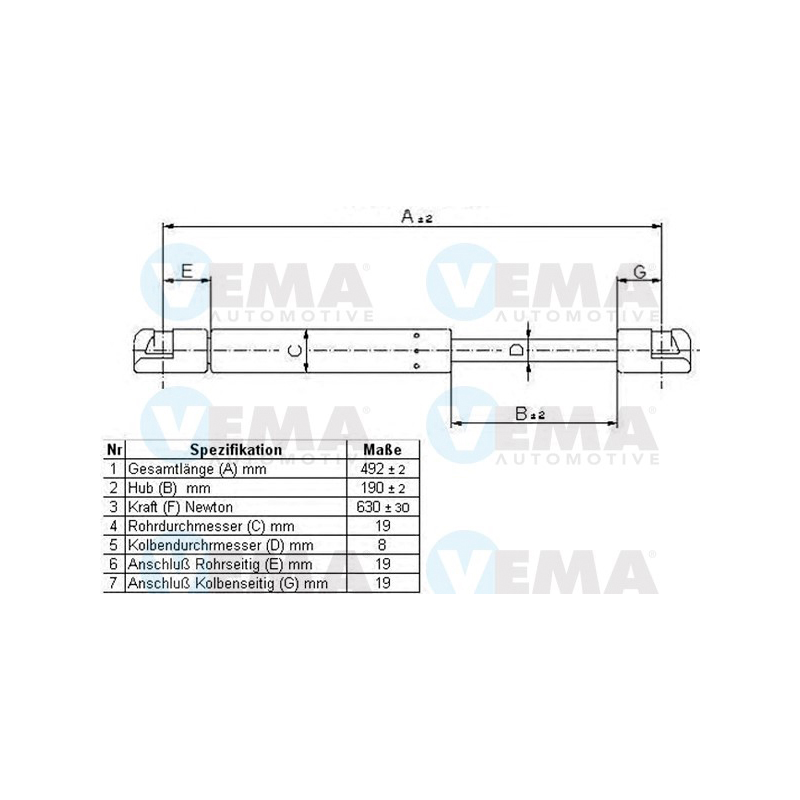 Pistoncino ammortizzatore - VEMA