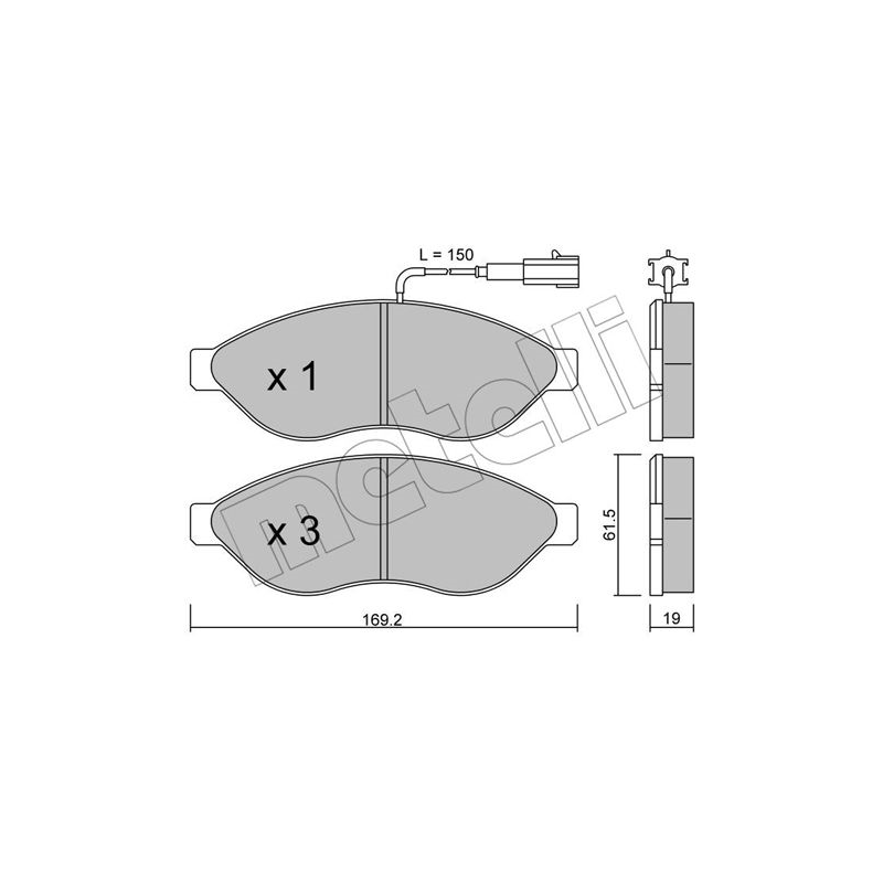 Pastiglie freno asse anteriore - METELLI