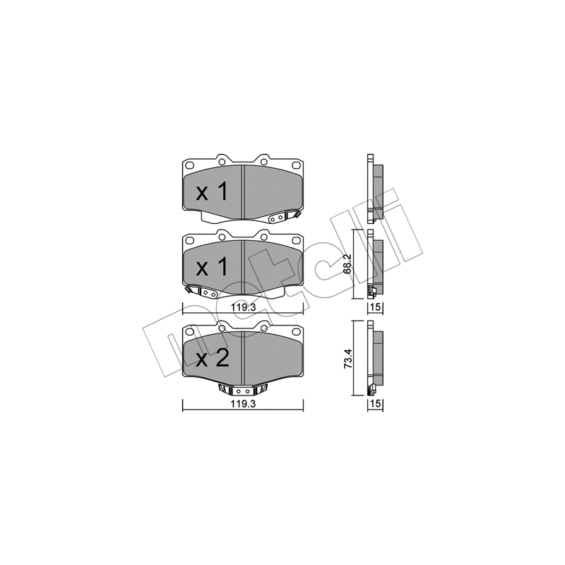 Pastiglie freno asse anteriore - METELLI