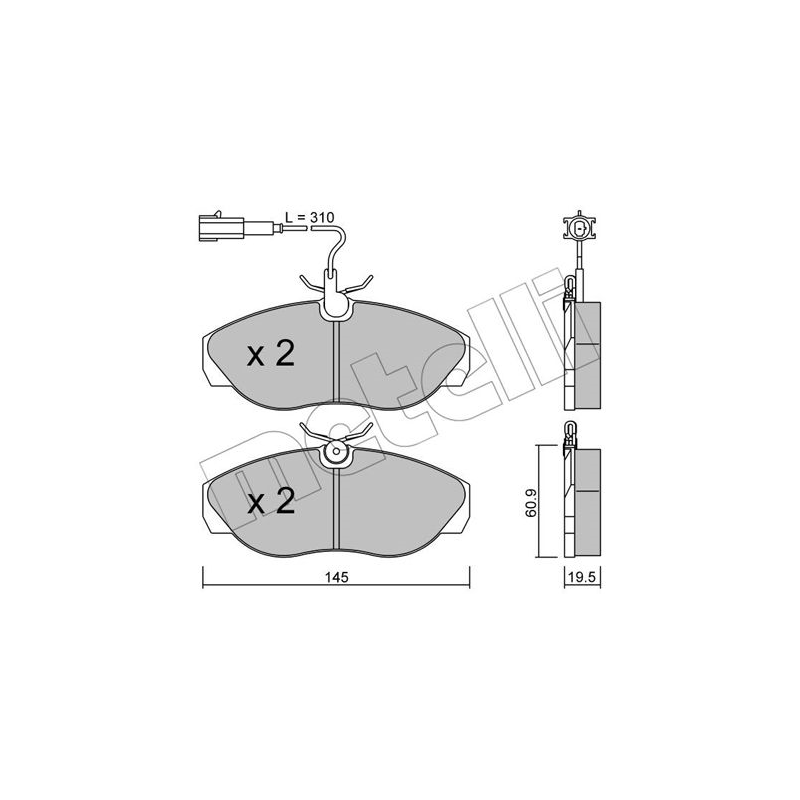 Pastiglie freno asse anteriore - METELLI