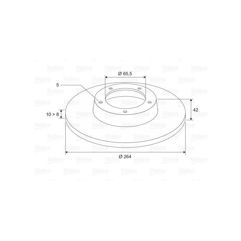 Disco freno asse posteriore - VALEO