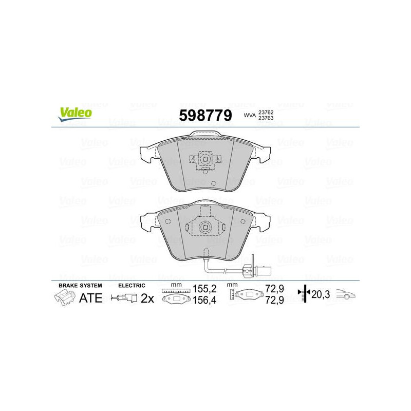 Pastiglie freno asse anteriore - VALEO
