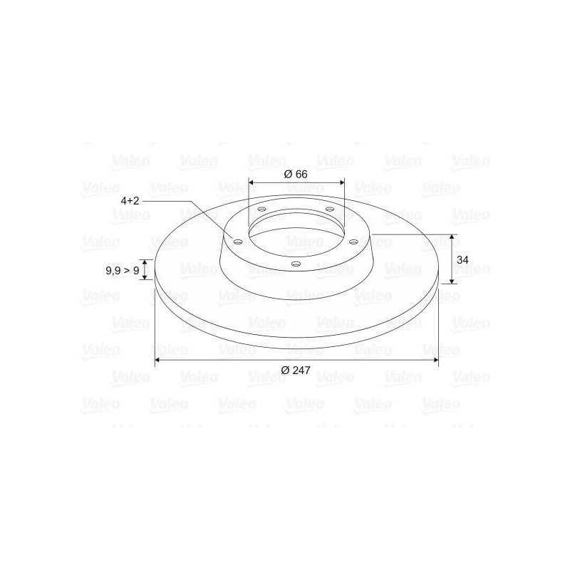 Disco freno asse anteriore - VALEO