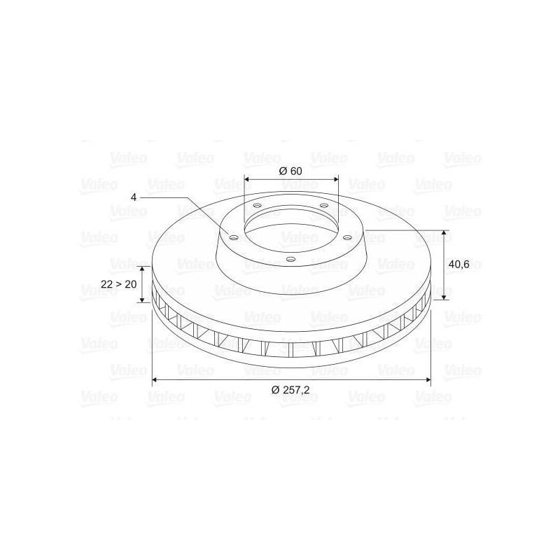 Disco freno asse anteriore - VALEO