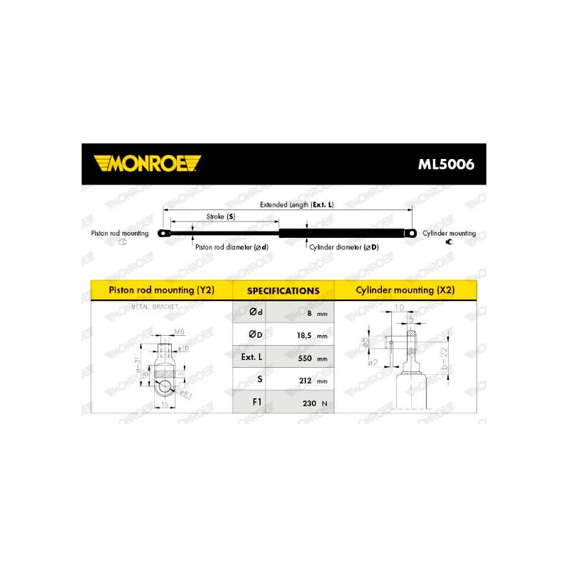 Pistoncino ammortizzatore - MONROE