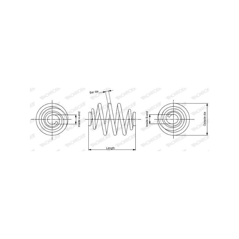 Molla sospensione asse posteriore - MONROE