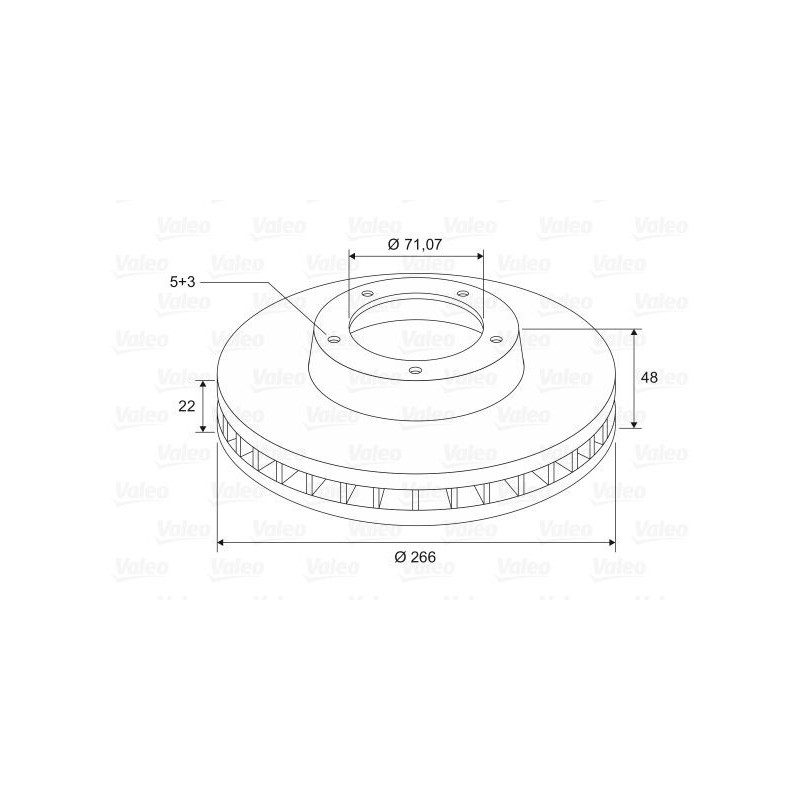 Disco freno asse anteriore - VALEO