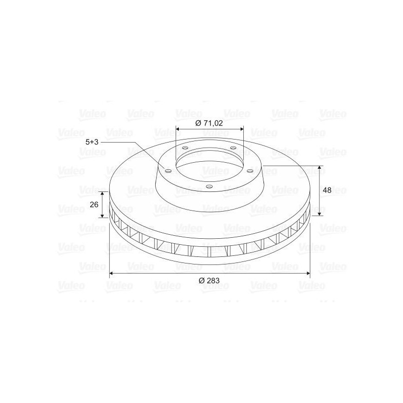 Disco freno asse anteriore - VALEO