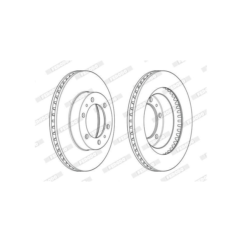 Disco freno asse anteriore - FERODO