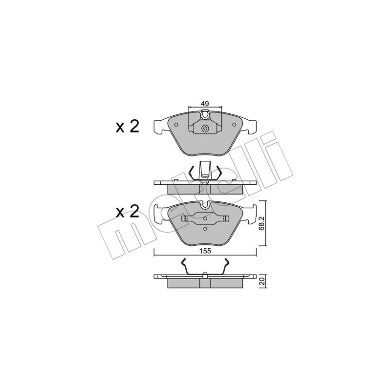 Pastiglie freno asse anteriore - METELLI